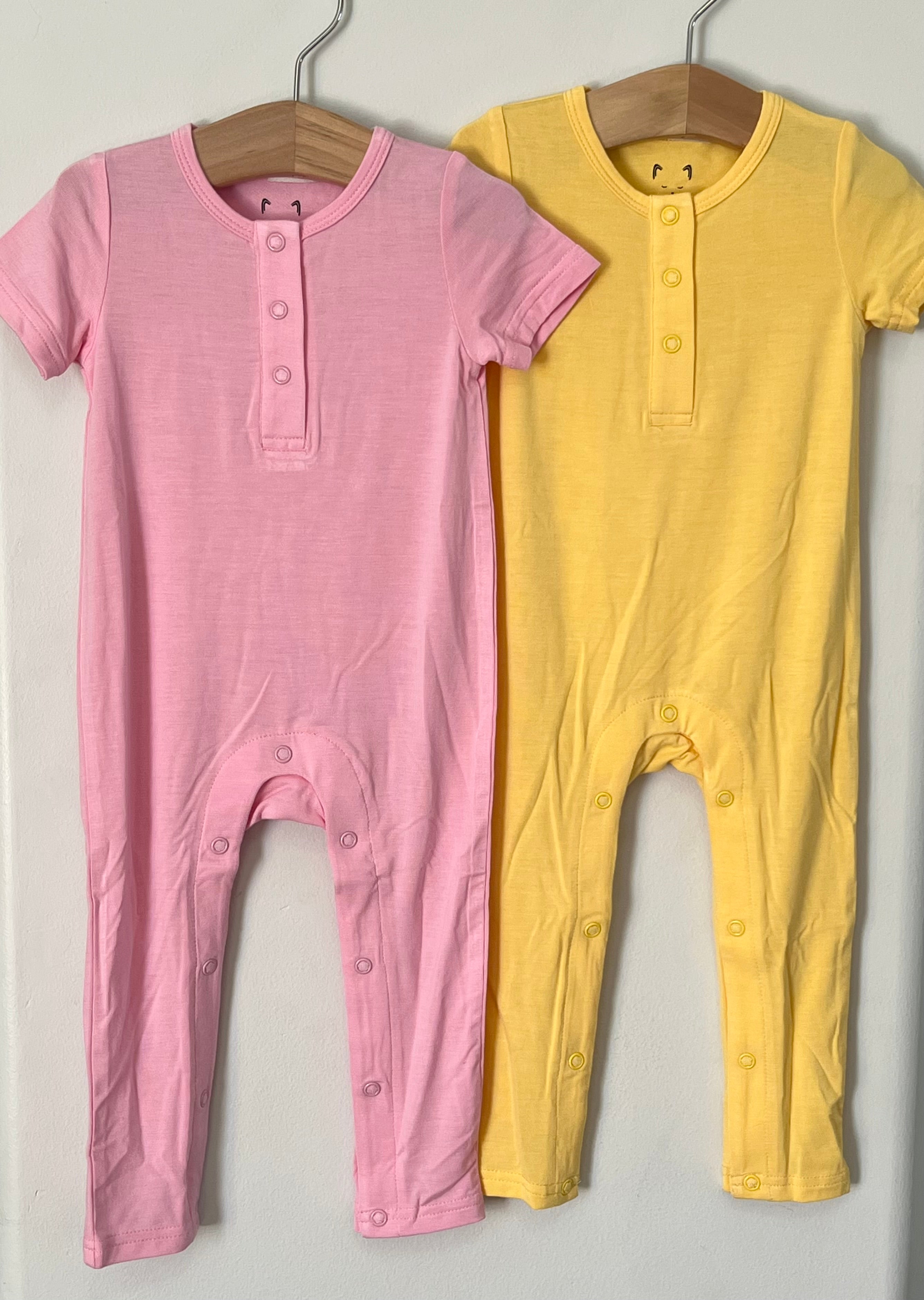 Snapdragon Yellow Bamboo One Piece Snap Romper