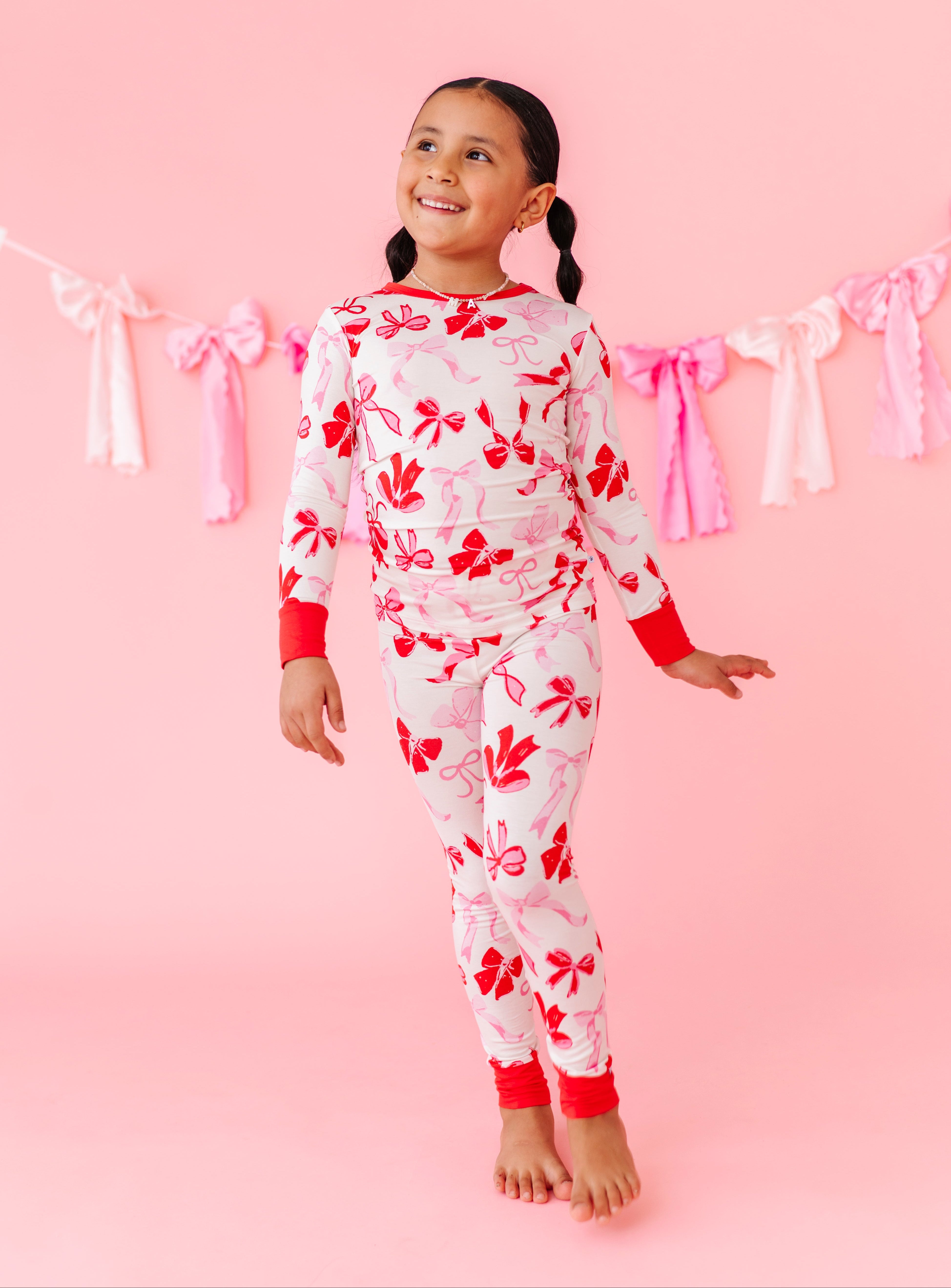 Blushing Bows 2-piece Pajamas
