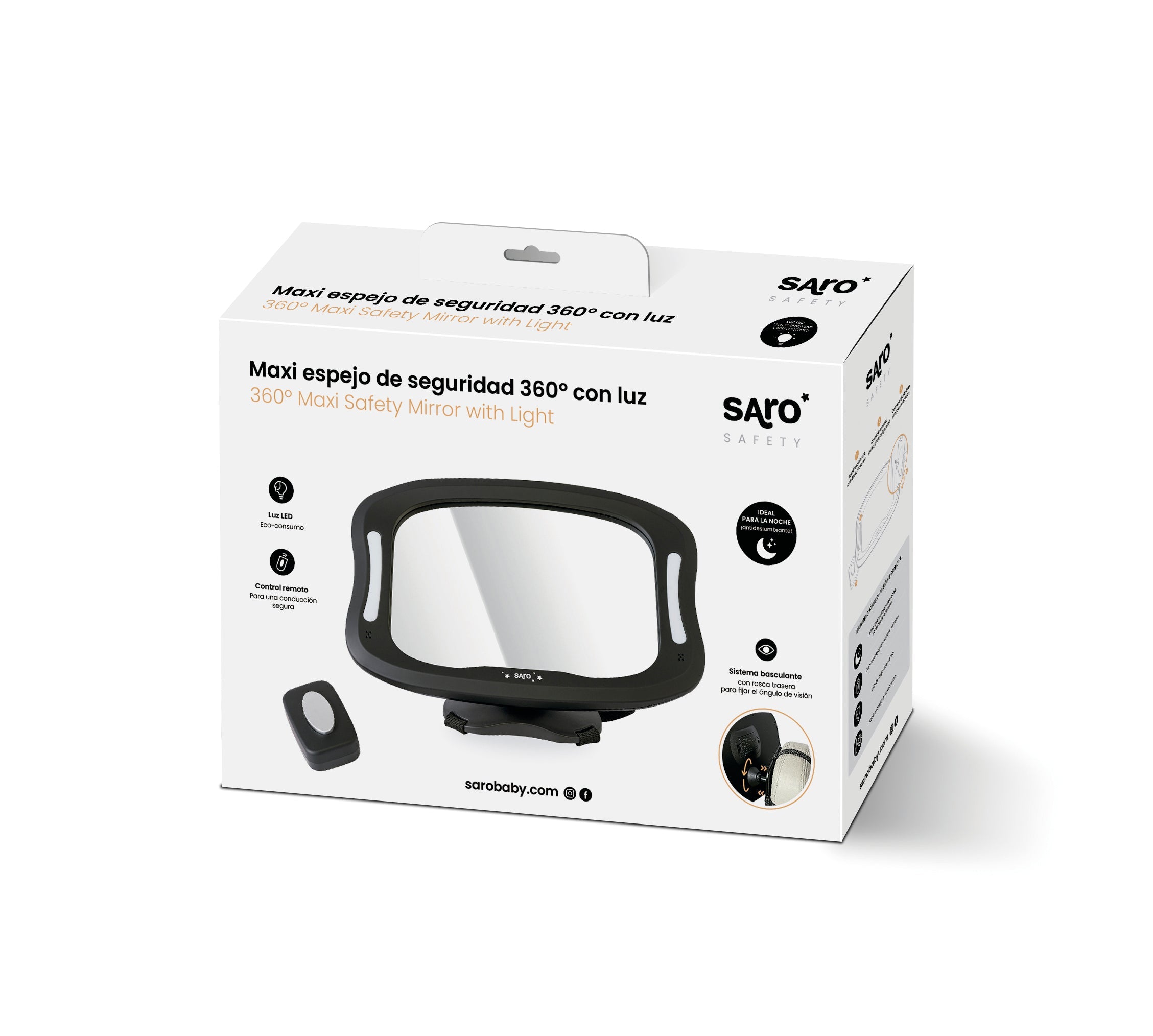 360°Baby Safety Mirror with Light