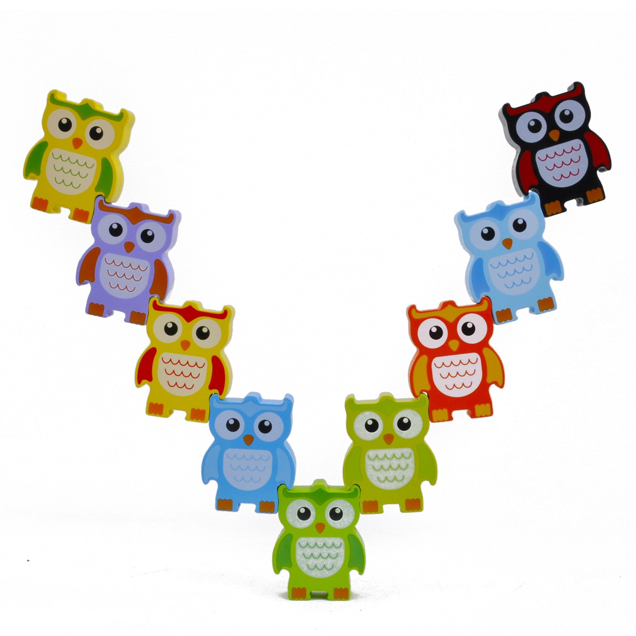 Stacking Owls Wood Balance Challenge