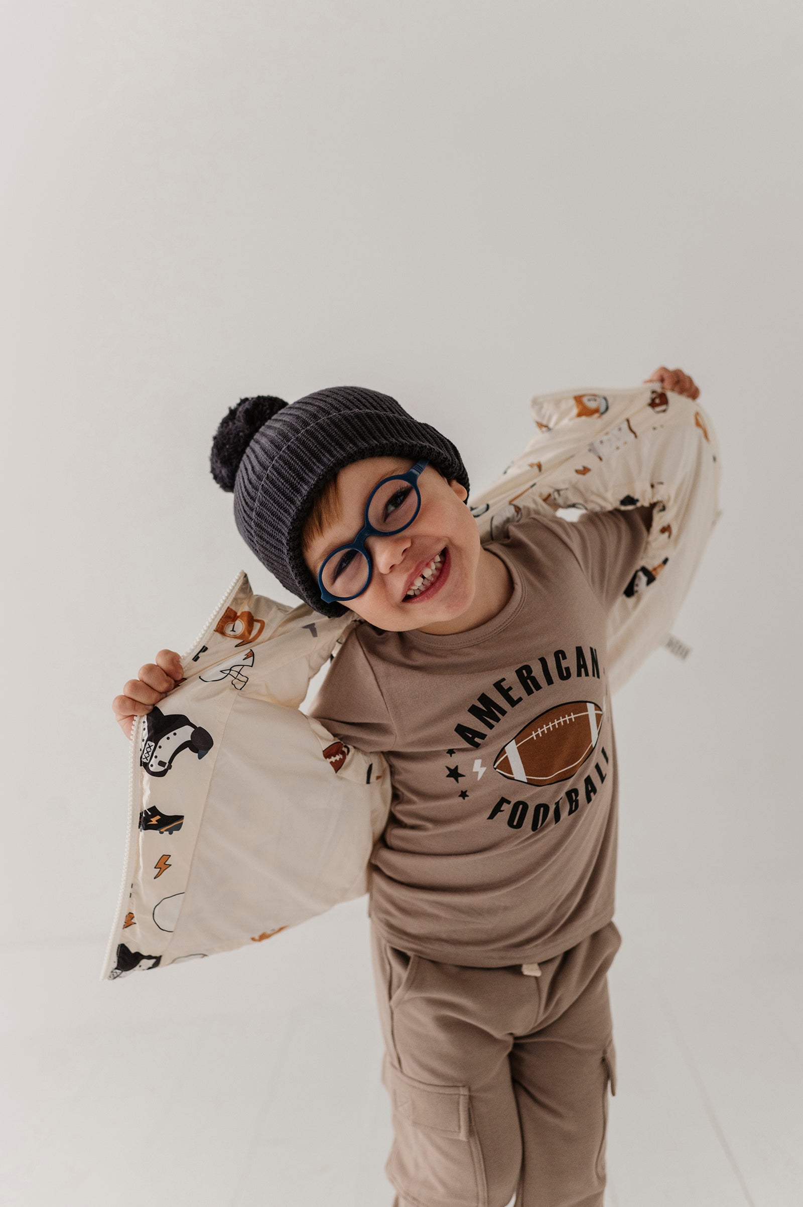 Boys Long Sleeve Tee In American Football