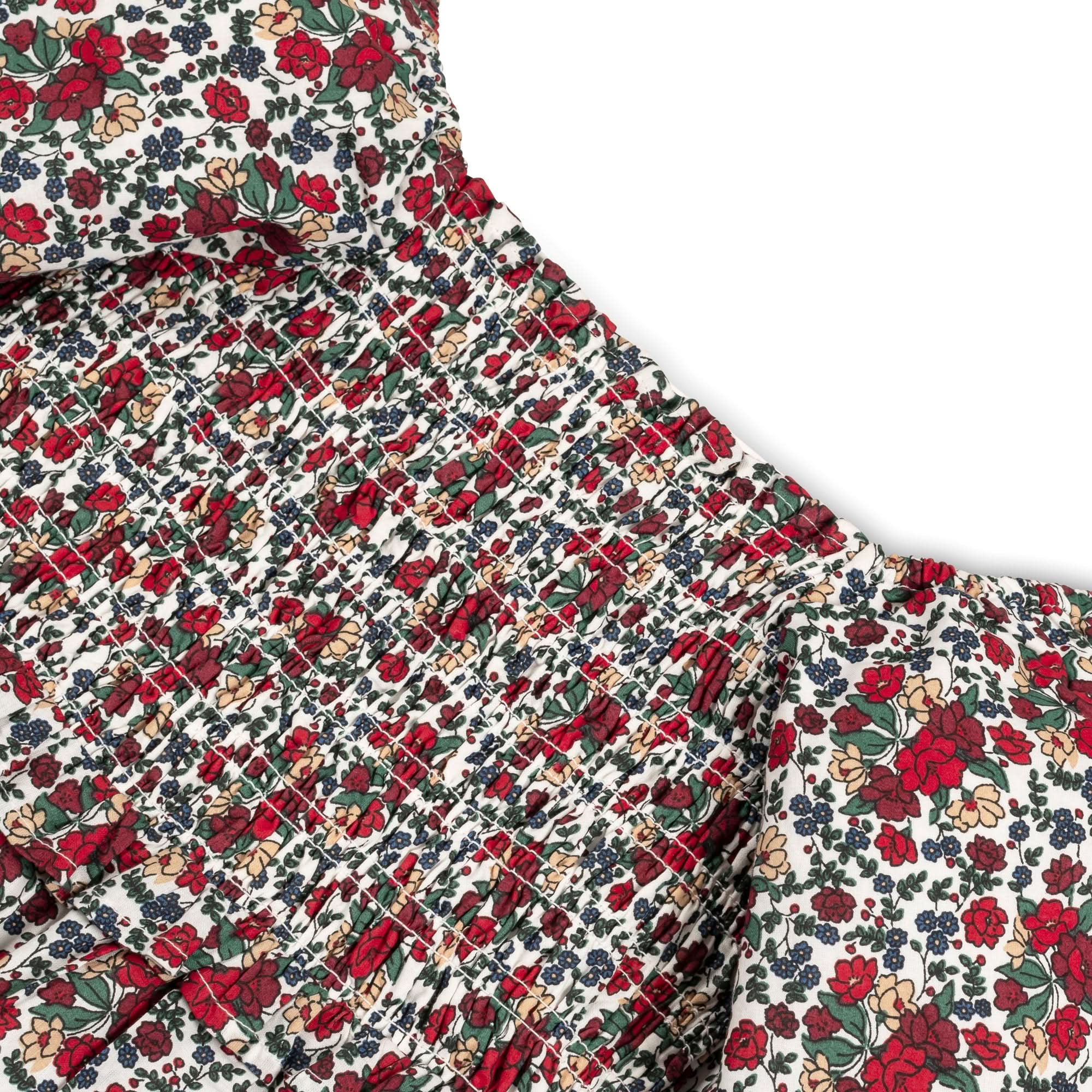 Smocked Bubble Sleeve Dress