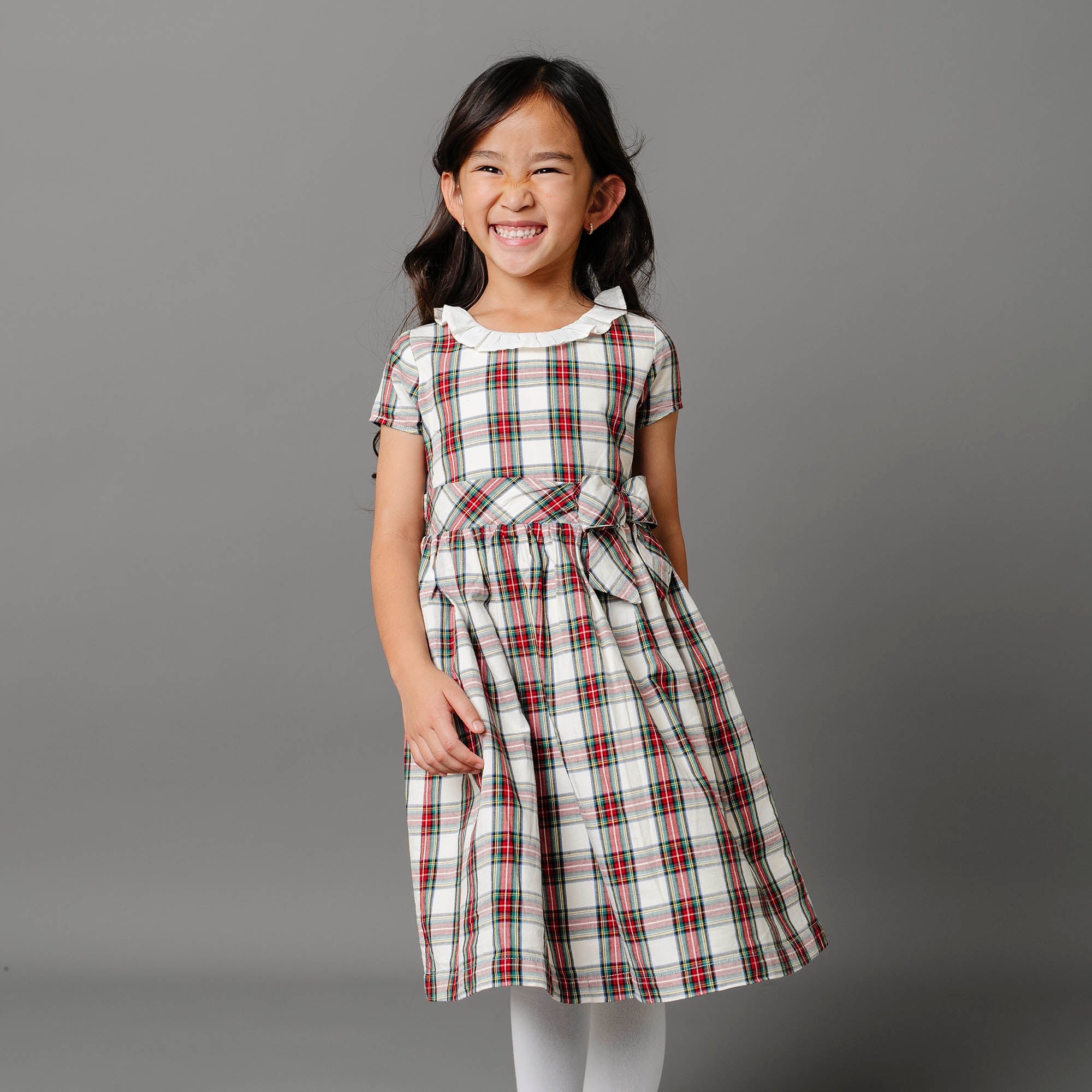 Ruffle Collar Organic Party Dress
