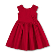 Organic Cap Sleeve Party Dress With Bow Sash