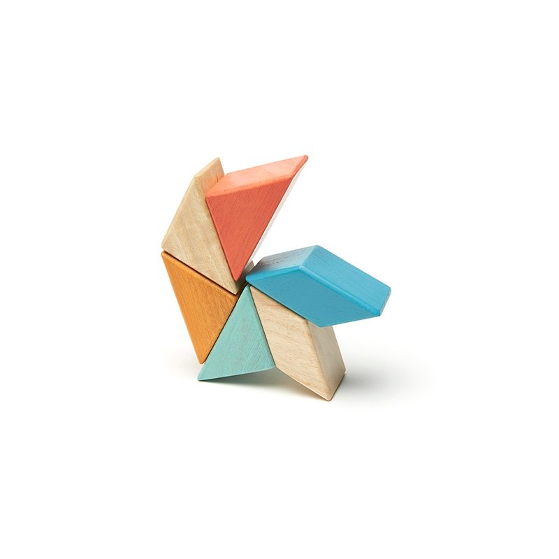 Pocket Pouch Prism <br>magnetic Wooden Blocks <br>6 Pieces