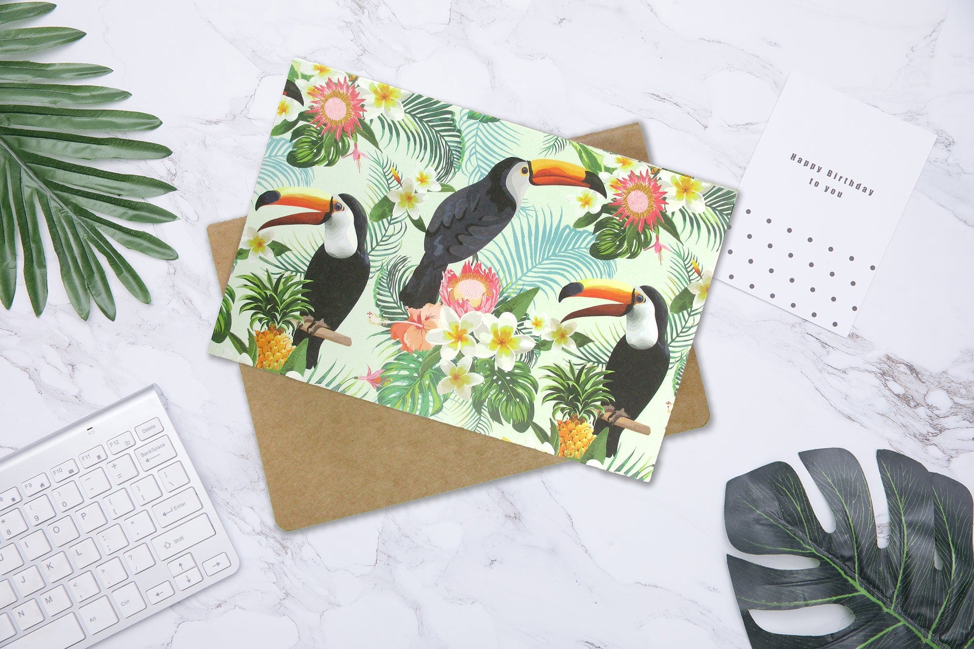Tropical Hawaiian Florals - 36 Pack Assorted Greeting Cards For All Occasions - 6 Design