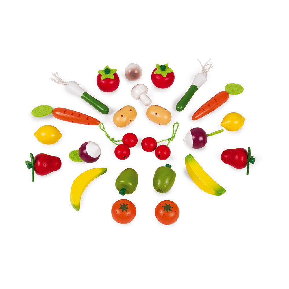 24 Pc Fruit & Vegetables Basket