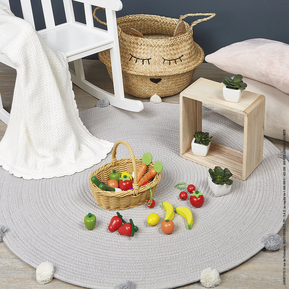 24 Pc Fruit & Vegetables Basket