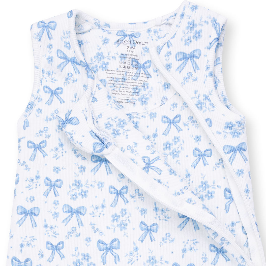 Blue Bows And Flowers - Sleep Bag