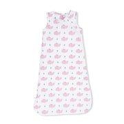 Bubbly Whale With Bow Pink - Sleep Bag