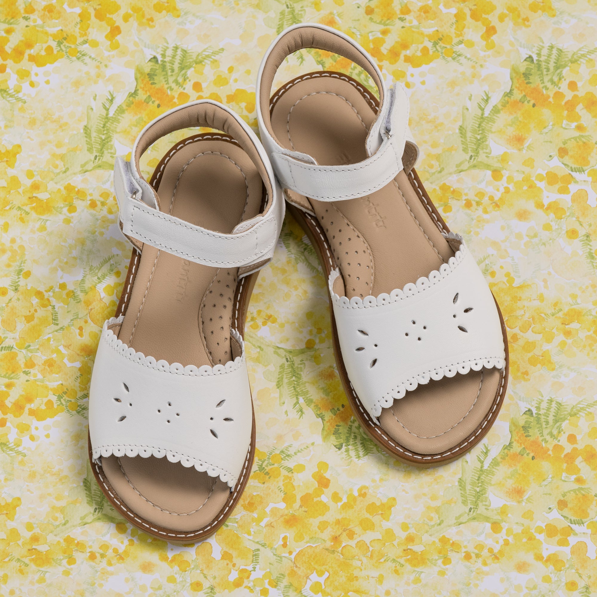 Classic Sandal With Scallop White