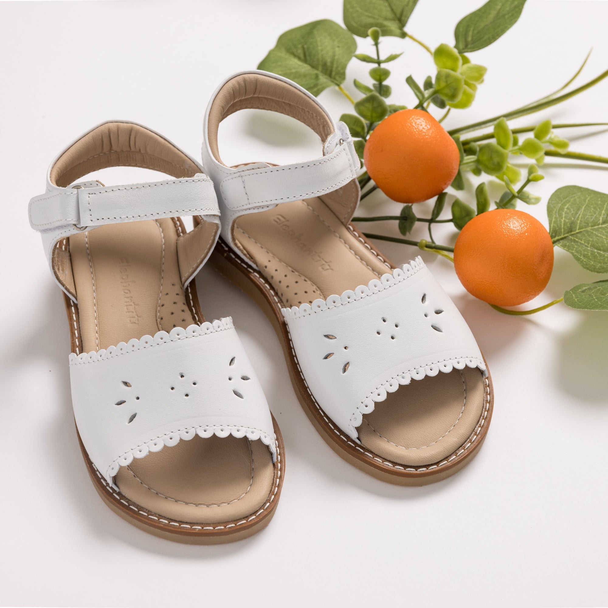 Classic Sandal With Scallop White