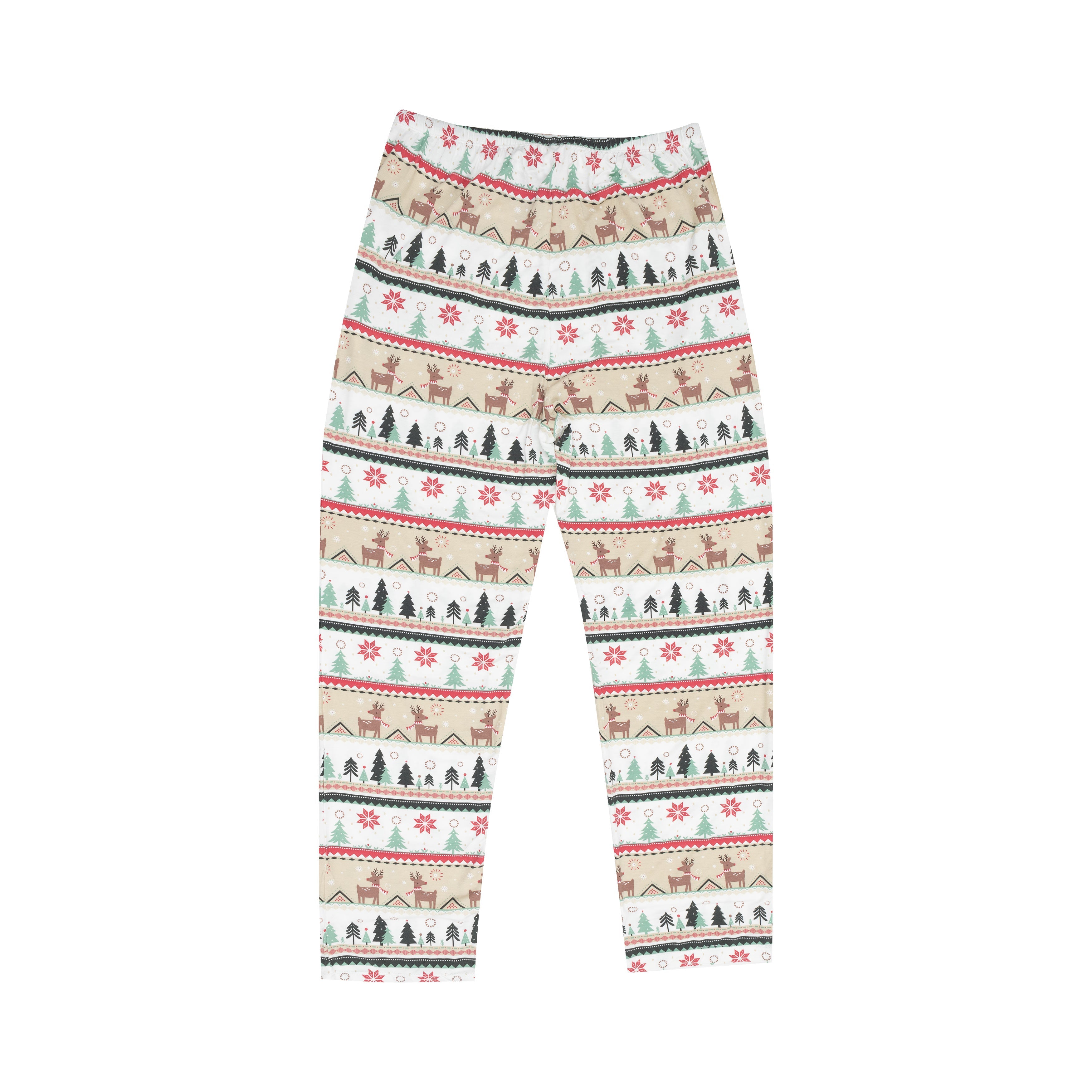 Adult L/s Loungewear Set W/ Pockets - Reindeer Fair Isle