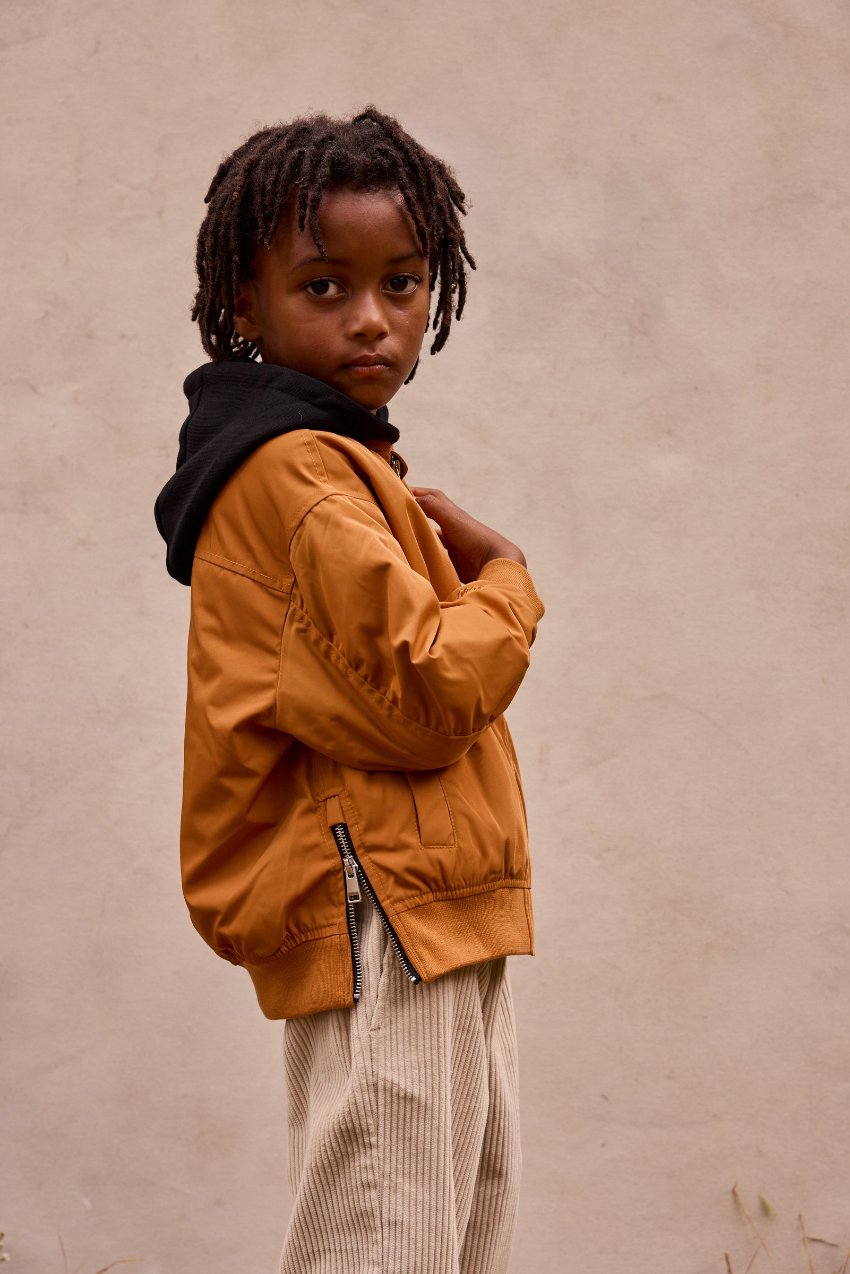 Padded Bomber Jacket With Removable Hood