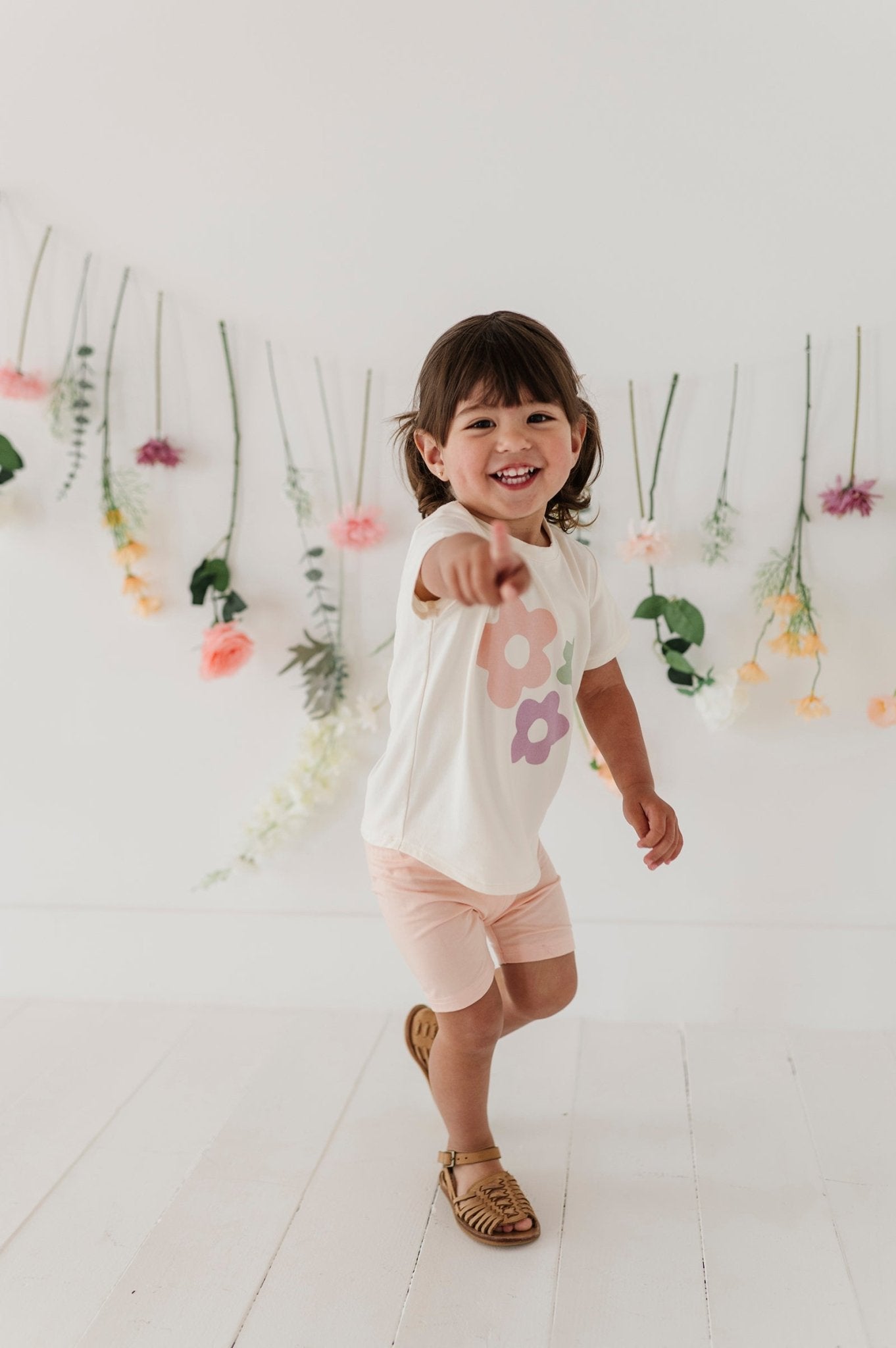 Girls Biker Shorts In Peachy Blush