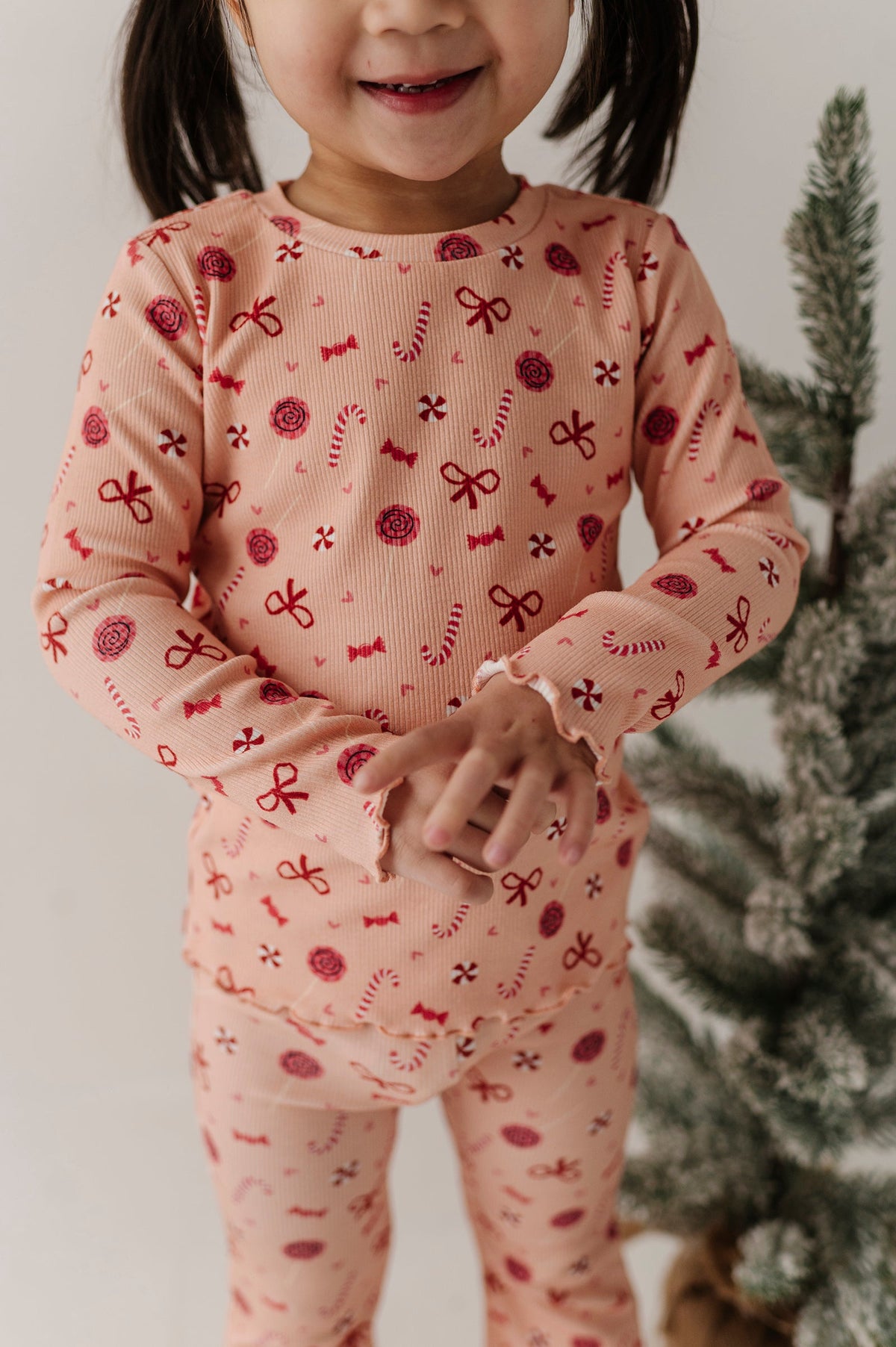 Girls Lettuce Hem Tee In Candy Lane
