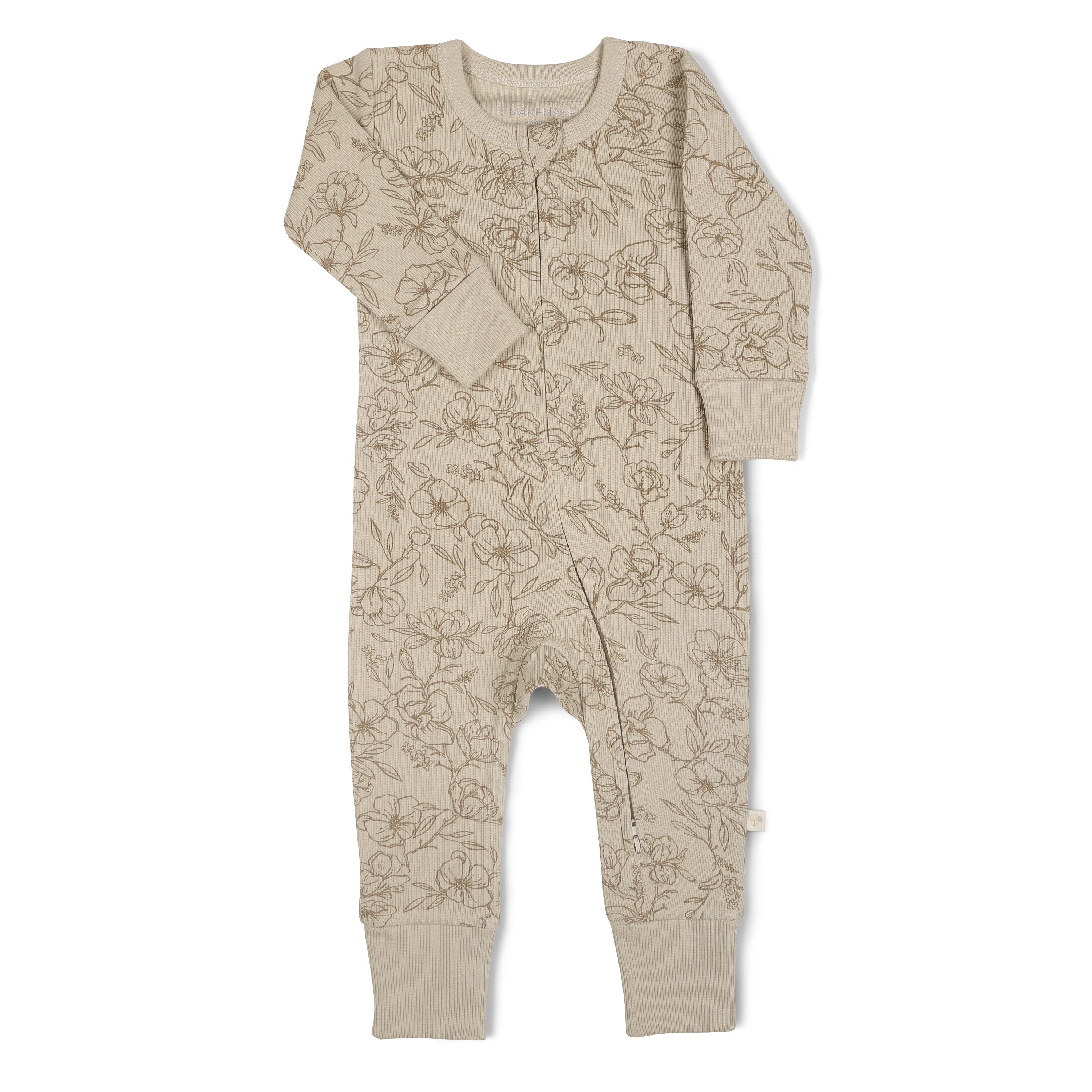 Organic 2-way Zip Romper - Vintage Bloom