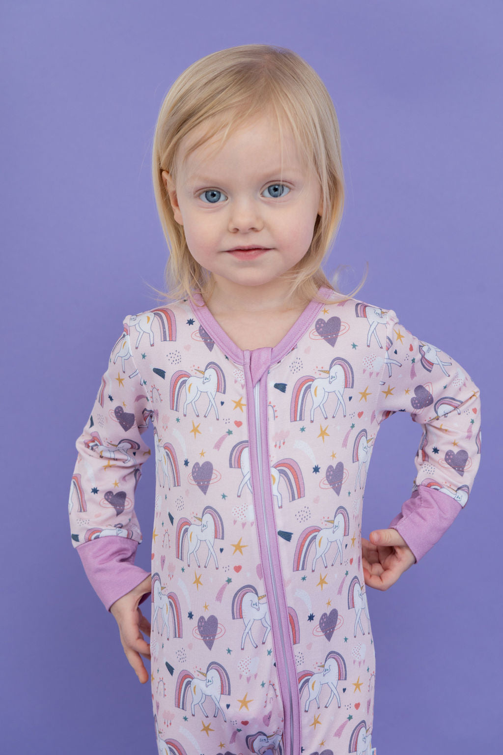 Convertible Zip Romper - Unicorn Dreams