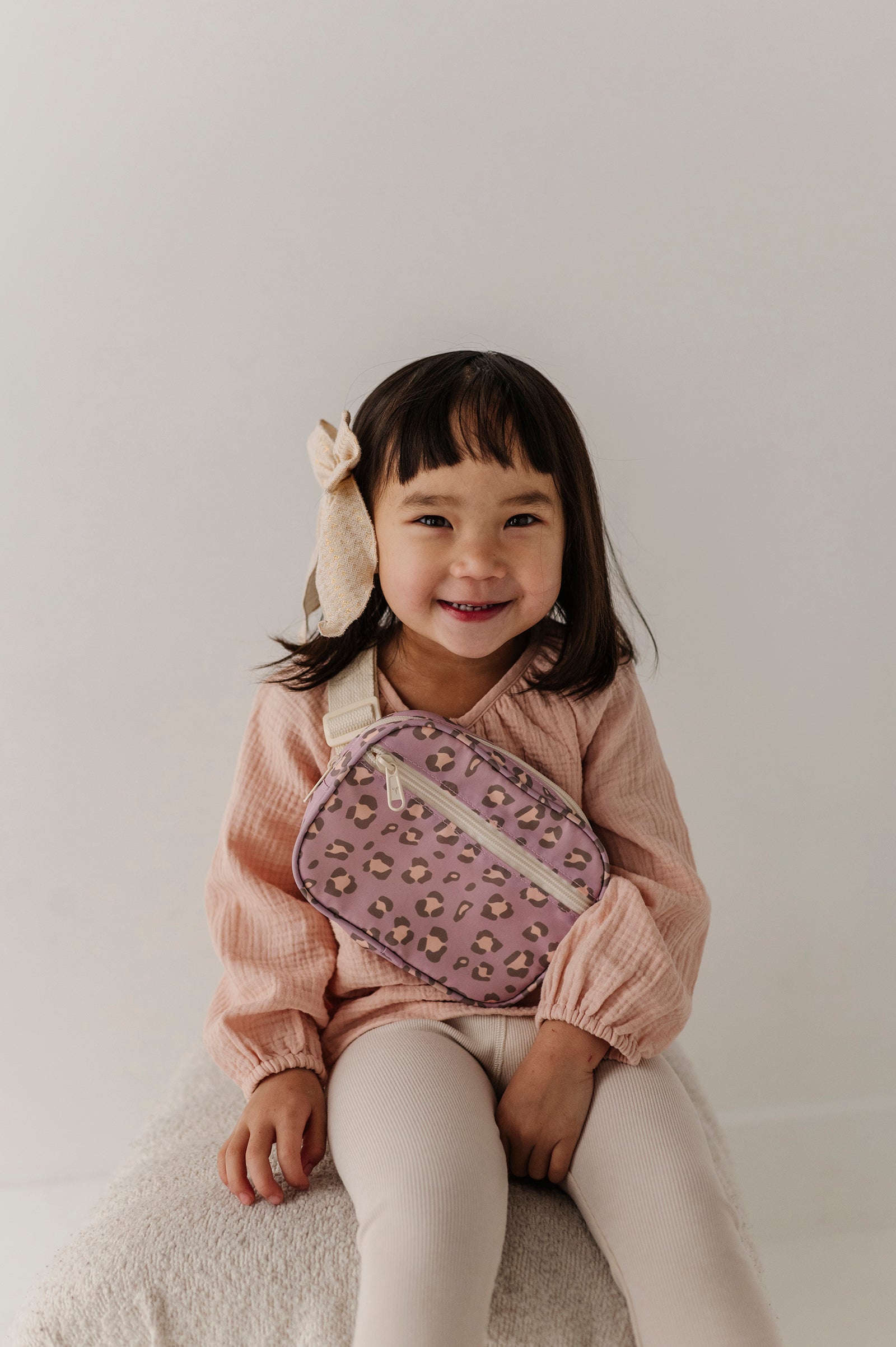 Girls Mini Belt Bag In Cheetah