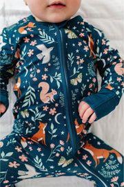 Bamboo One Piece Zip Pajama - Alice