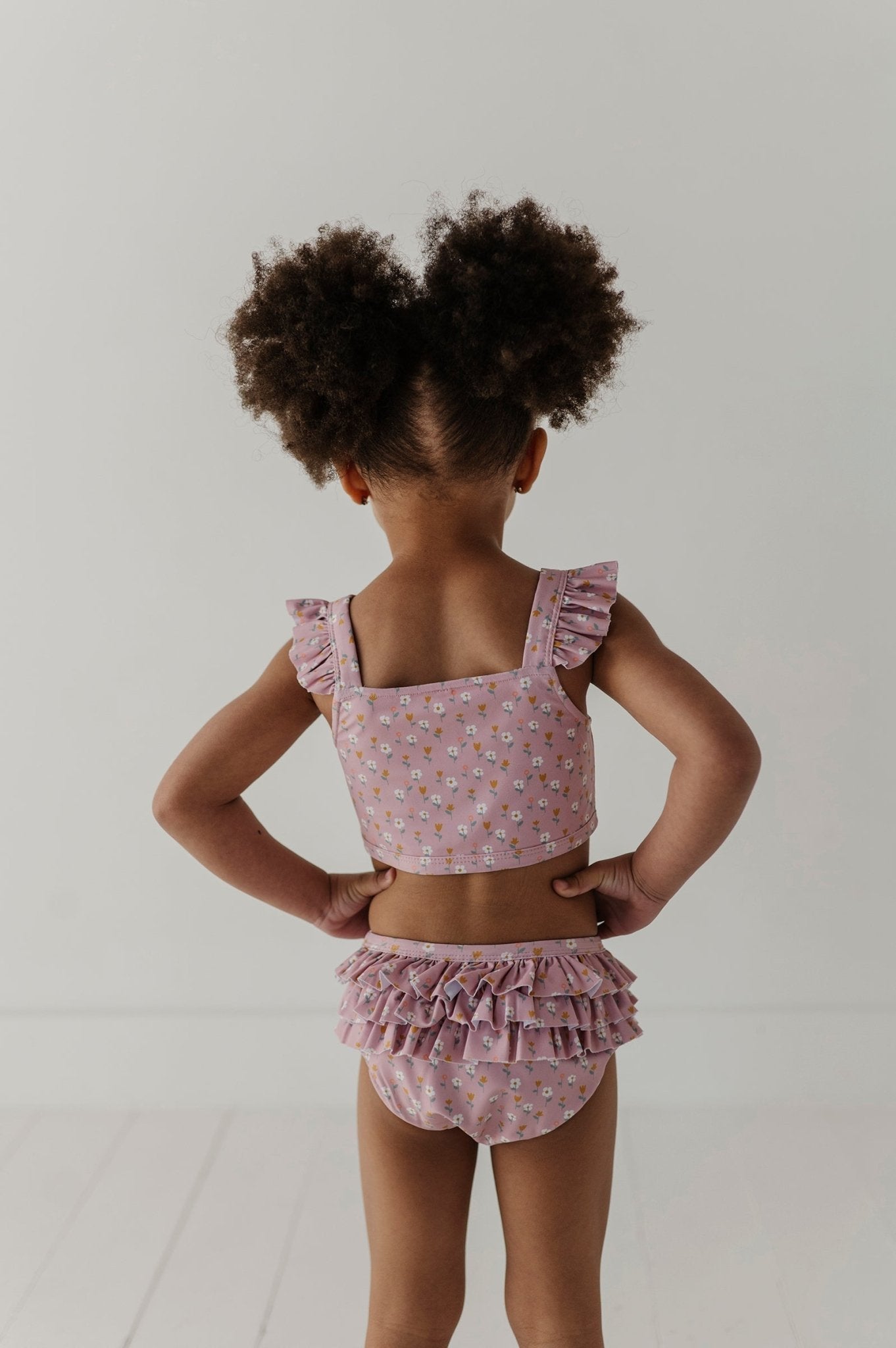 Girls Two-piece Swimsuit In Mini Daisy
