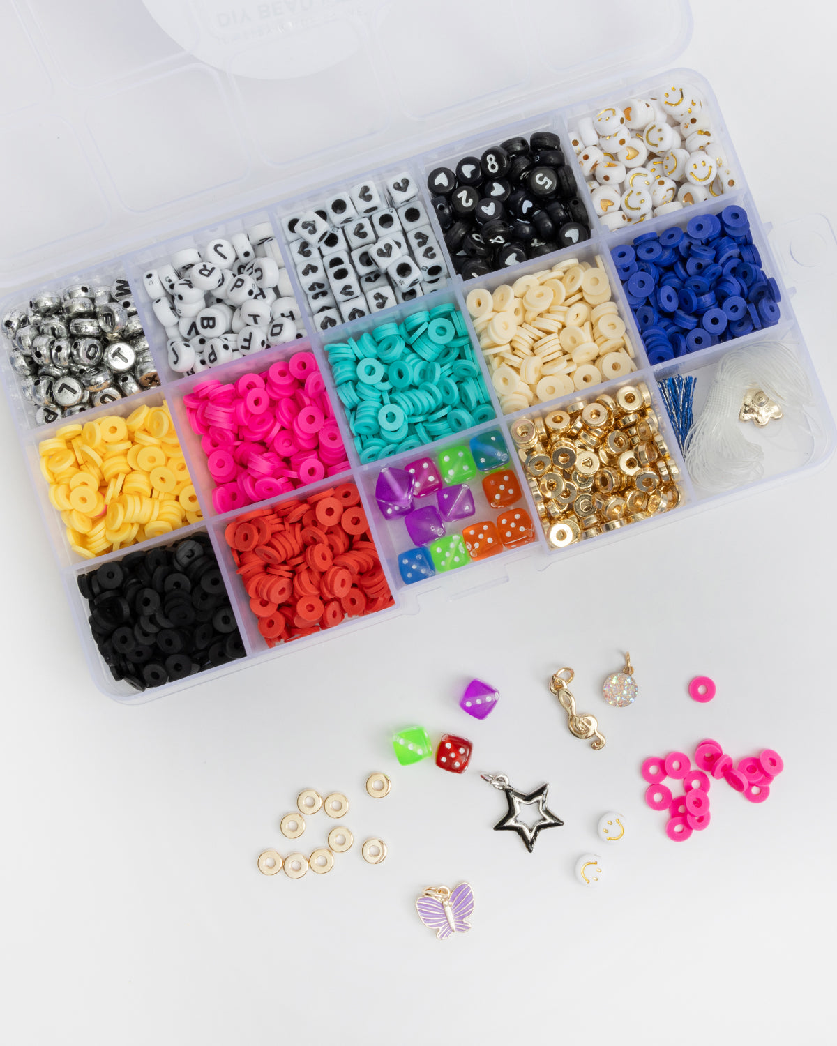 Bright Hearts And Numbers Heishi Letter Bead Box Kit