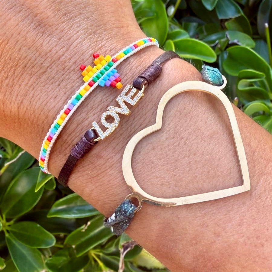 Love Chocolate Leather Bracelet