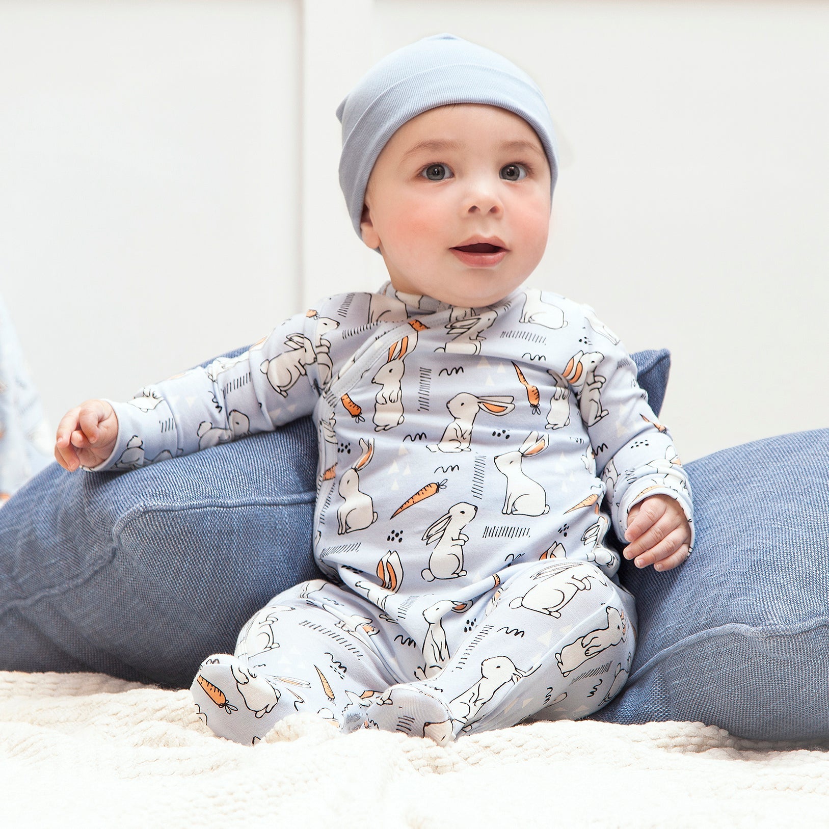 Cottontail Crew Soft Bamboo Easter Zipper Romper For Baby