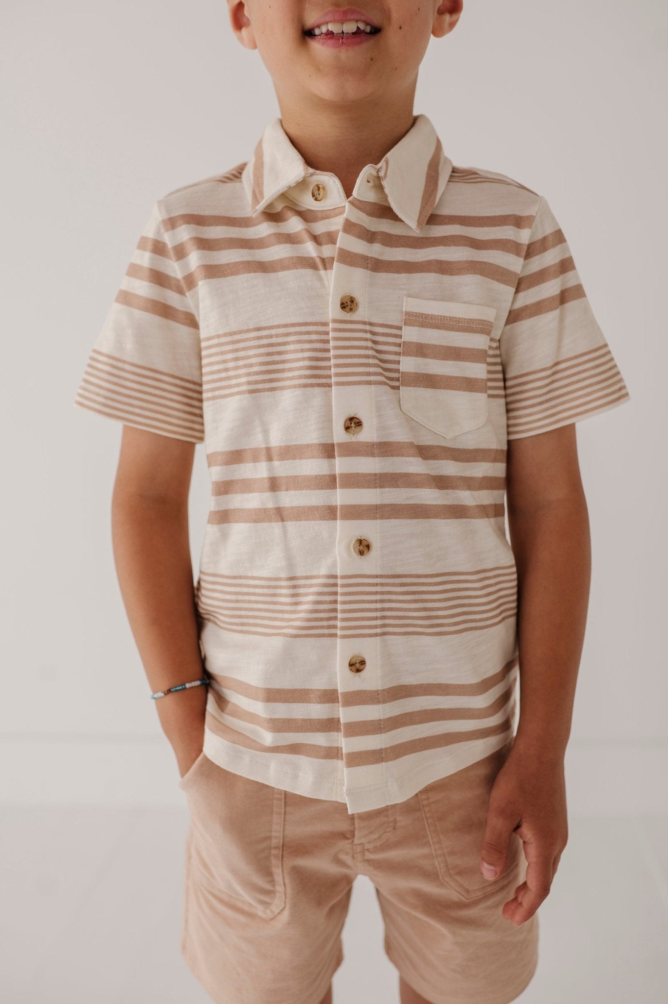 Boy's Collar Button Shirt