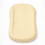 Yellow Gingham Ruffle Baby Lounger Cover