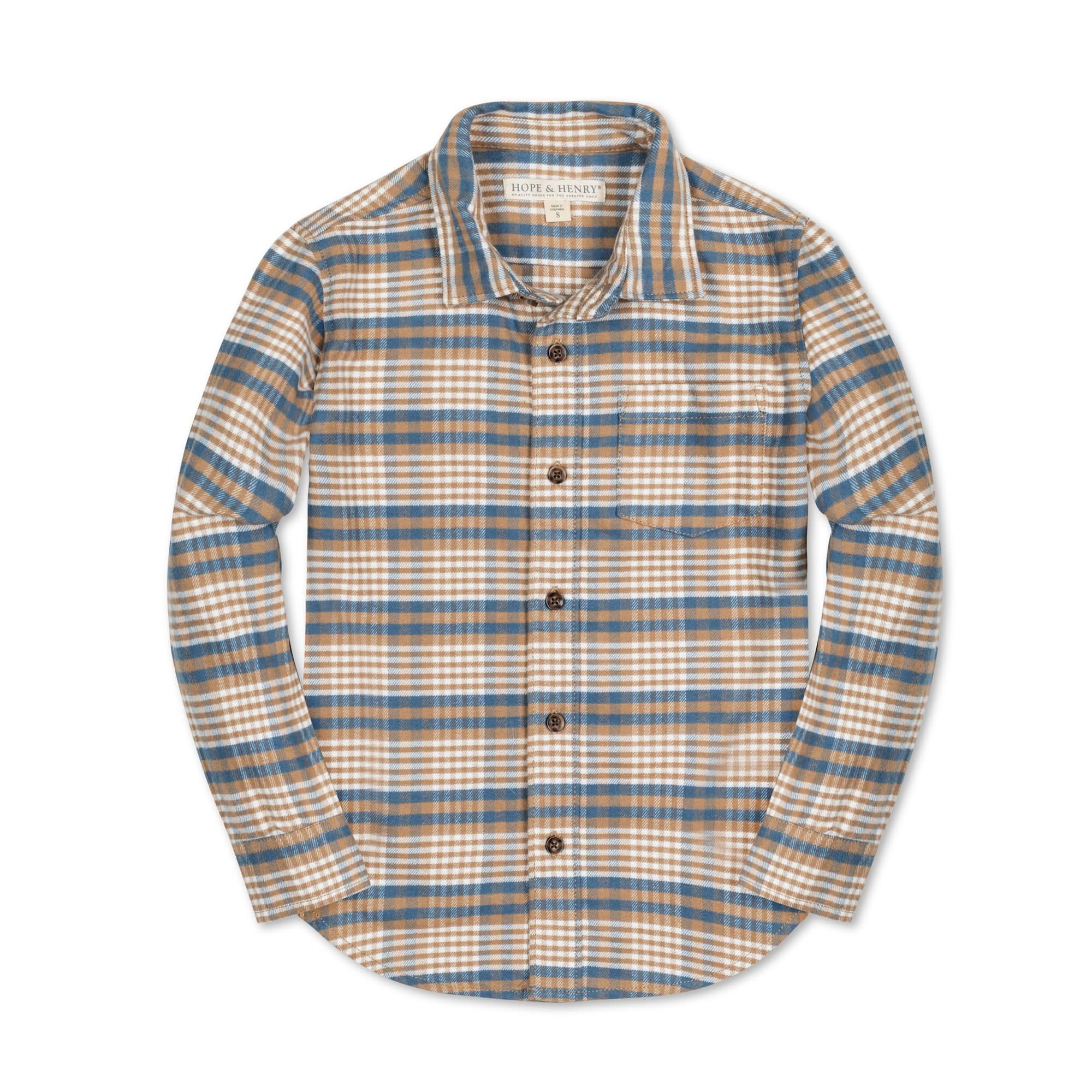 Organic Flannel Shirt With Elbow Patches - Baby