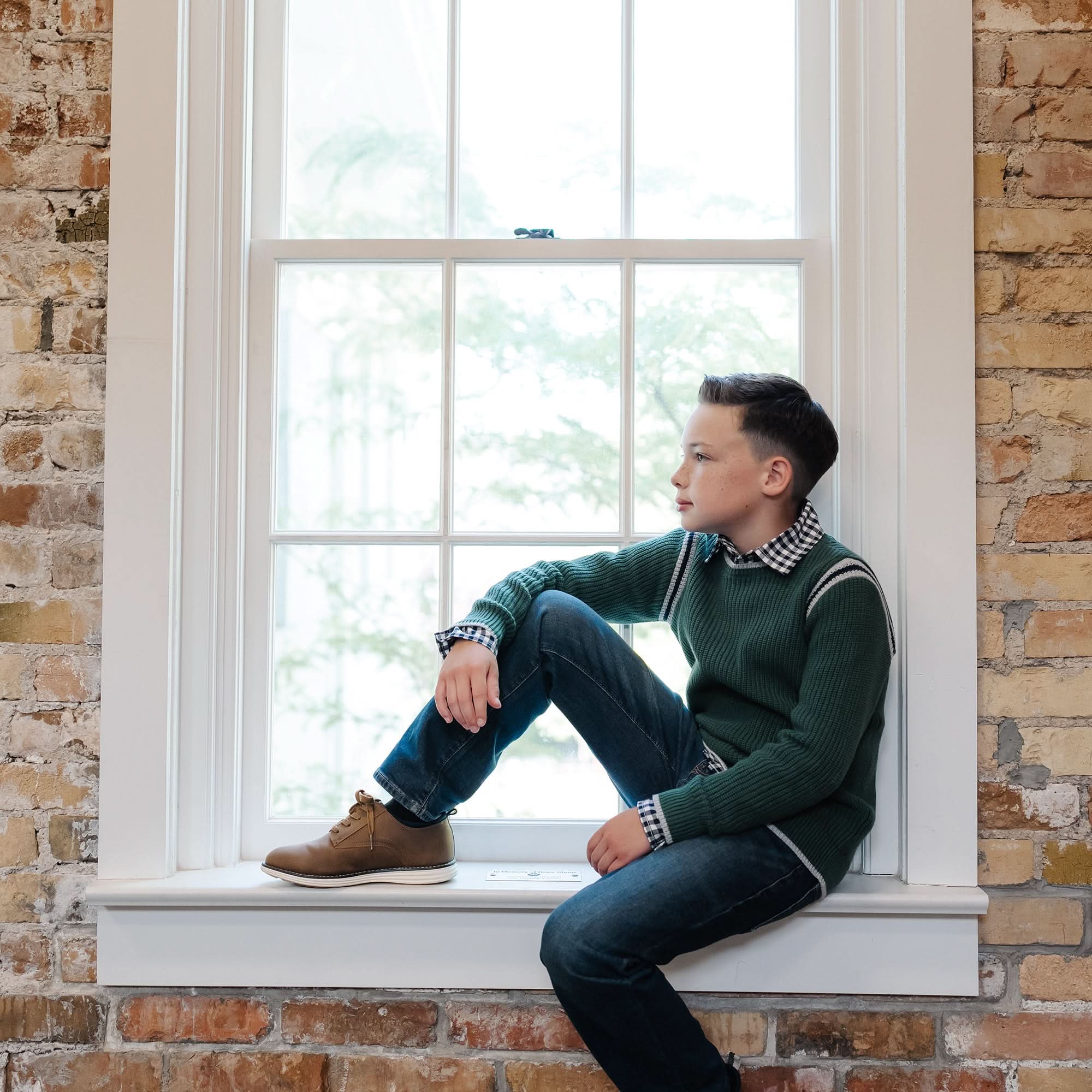 Organic Sporty Crew Neck Sweater - Baby