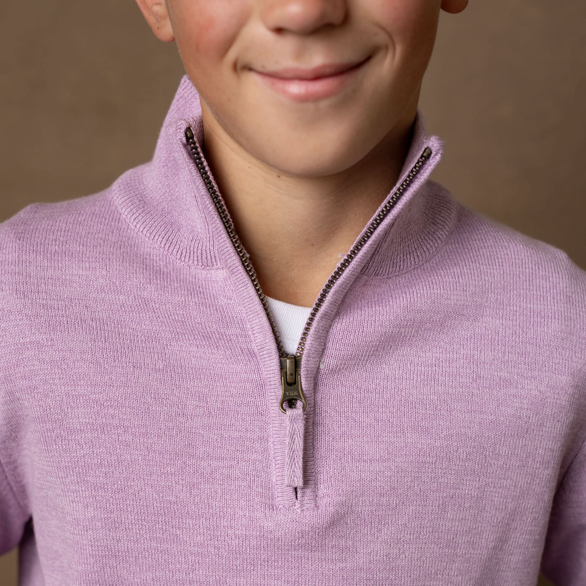 Organic Fine Gauge Half Zip Sweater - Baby