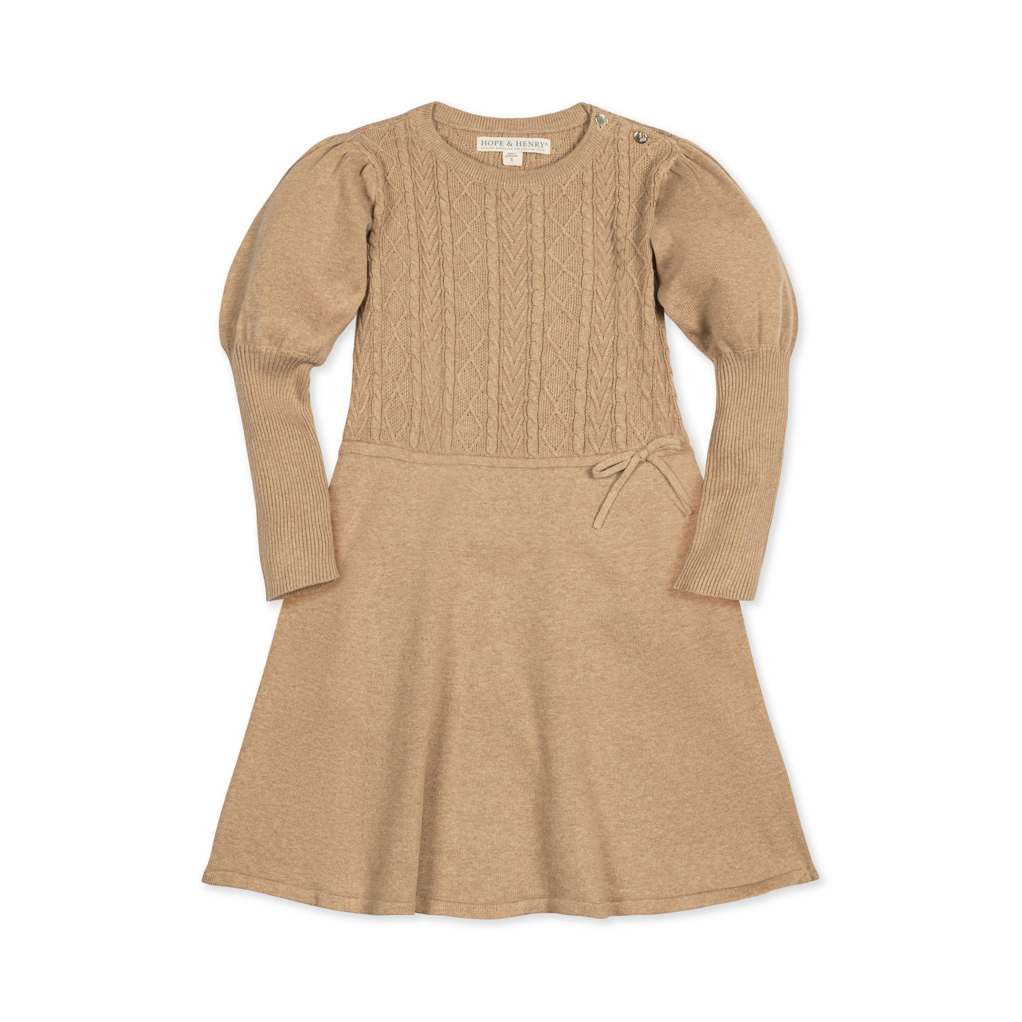 Organic Cable Bodice Sweater Dress - Baby