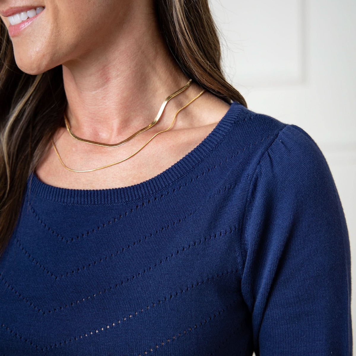 Organic Pointelle Sweater Dress
