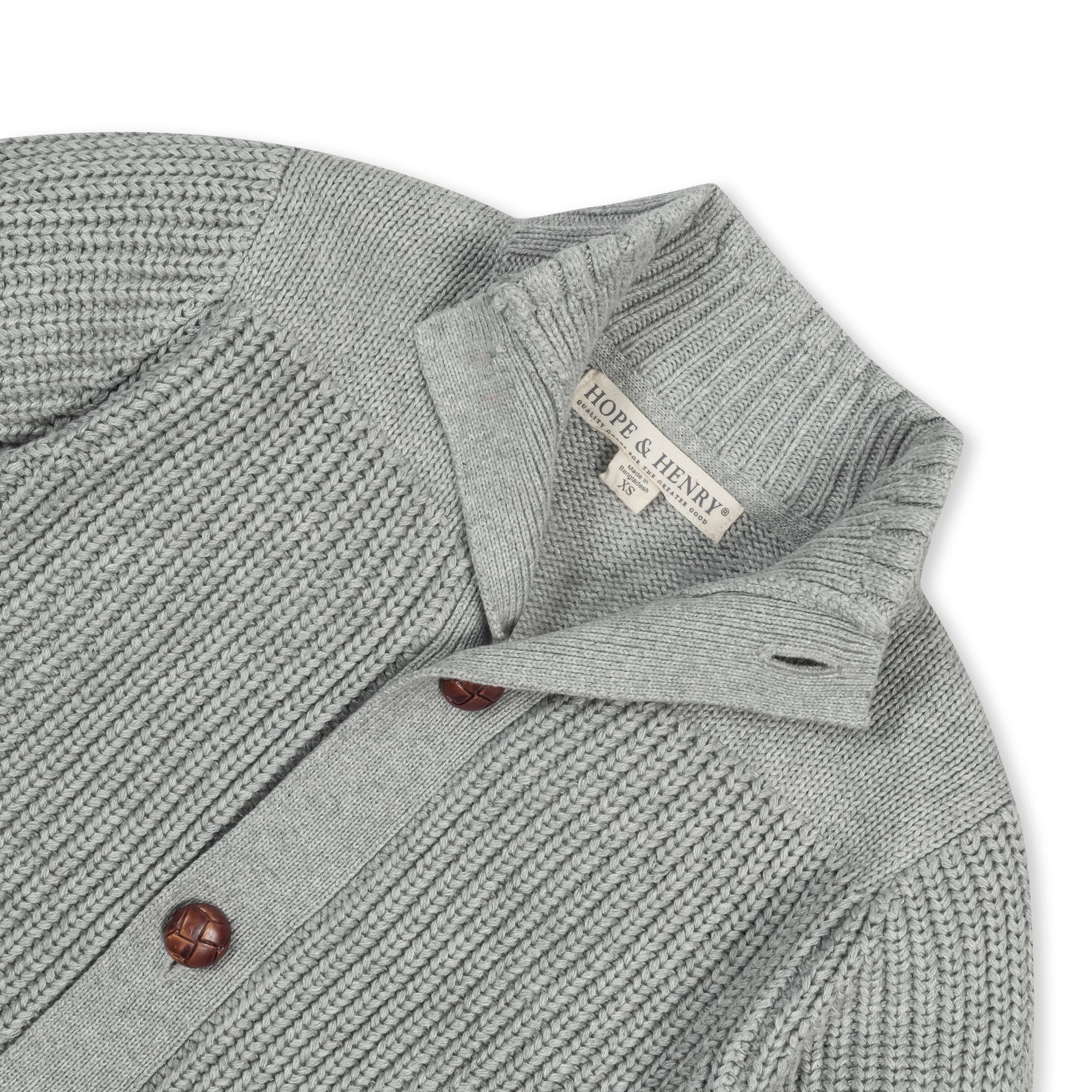 Organic Mock Neck Cardigan