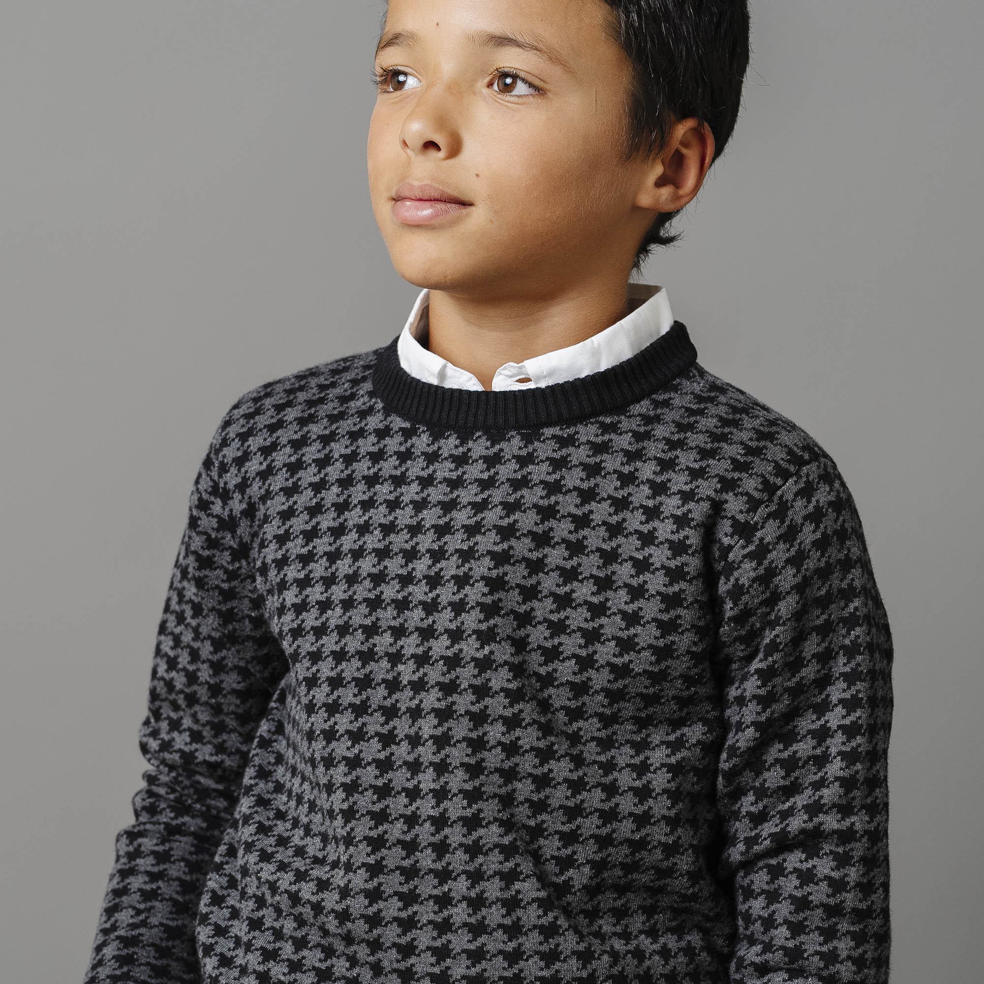 Organic Intarsia Crew Neck Sweater - Baby