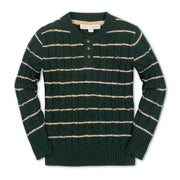 Organic Sweater Henley With Elbow Patches - Baby