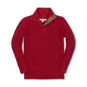 Organic Mix Stitch Mock Neck Sweater With Elbow Patches - Baby