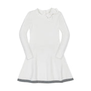 Organic Mock Neck Bow Detail Sweater Dress