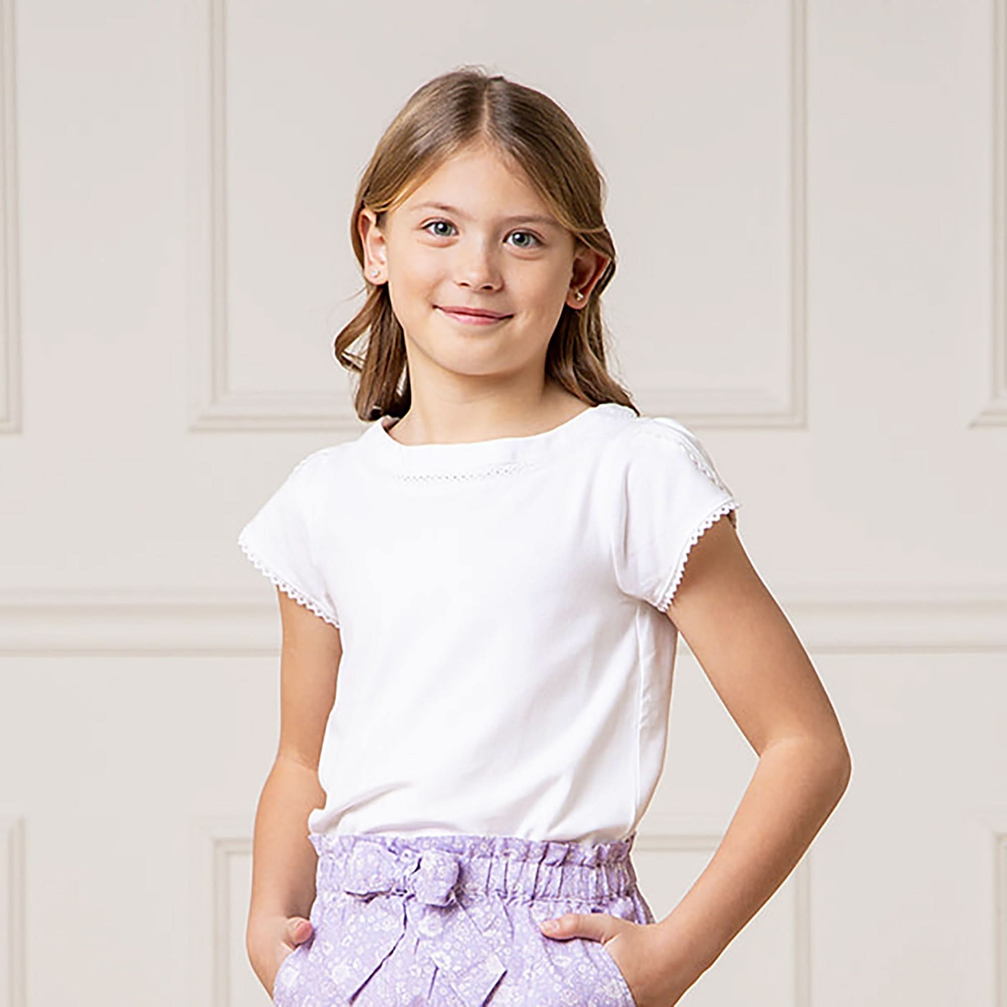 Organic Knit Top With Tulip Sleeves - Baby