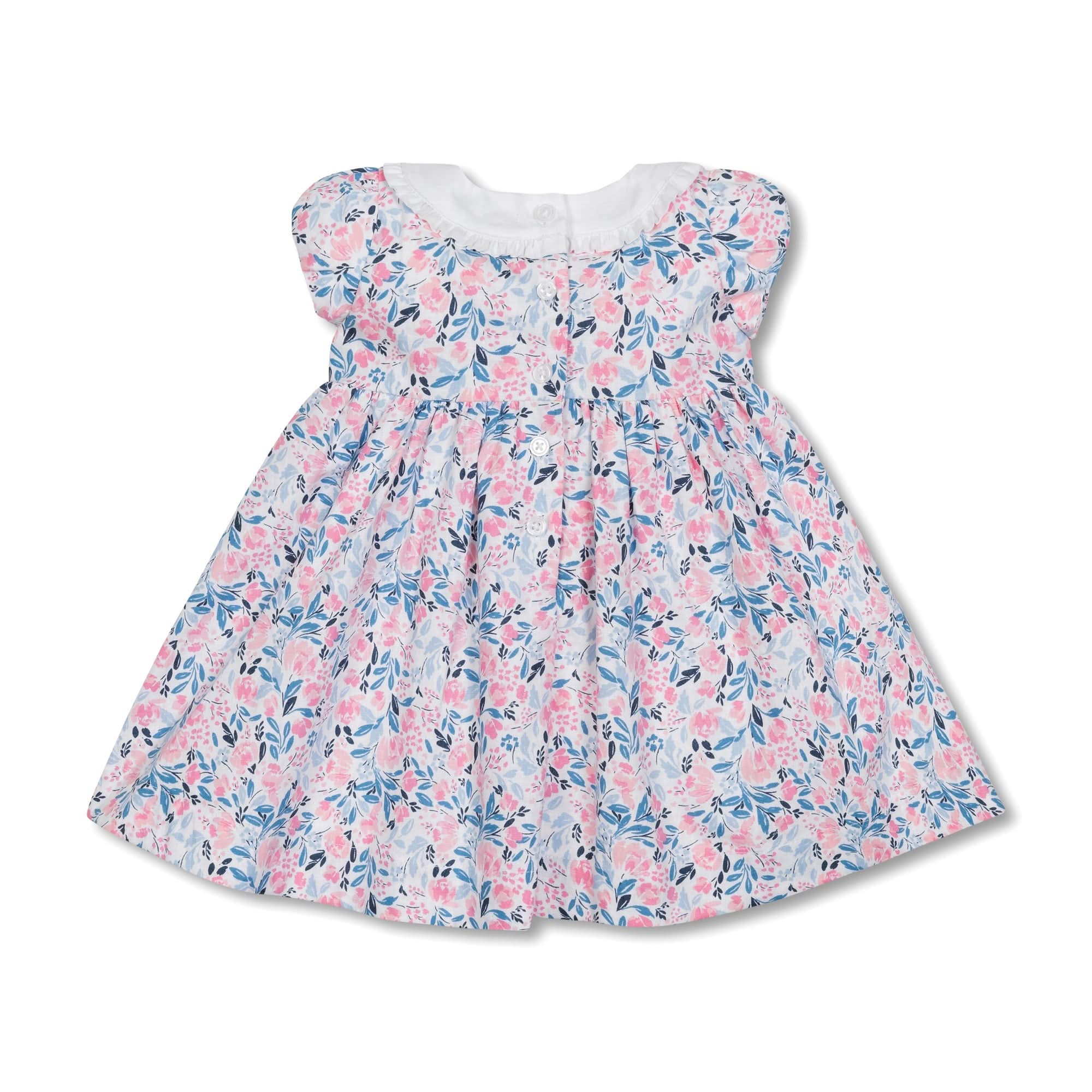 Linen Ruffle Collar Dress