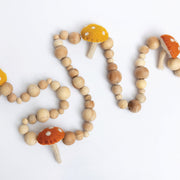 Mushroom Felt And Wood Garland
