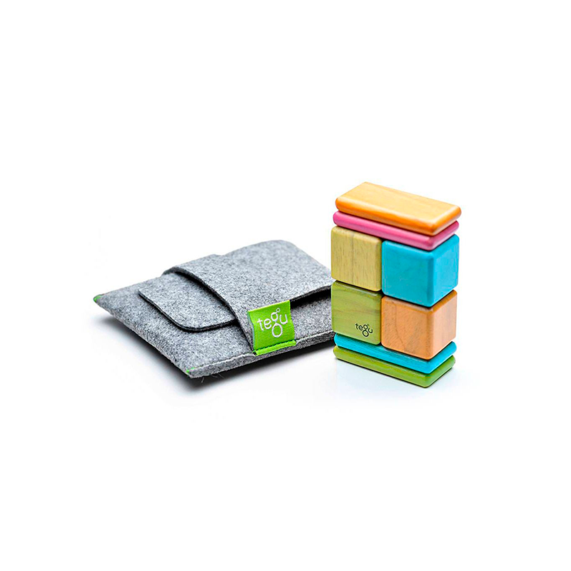 Original Pocket Pouch <br>magnetic Wooden Blocks <br>8 Pieces