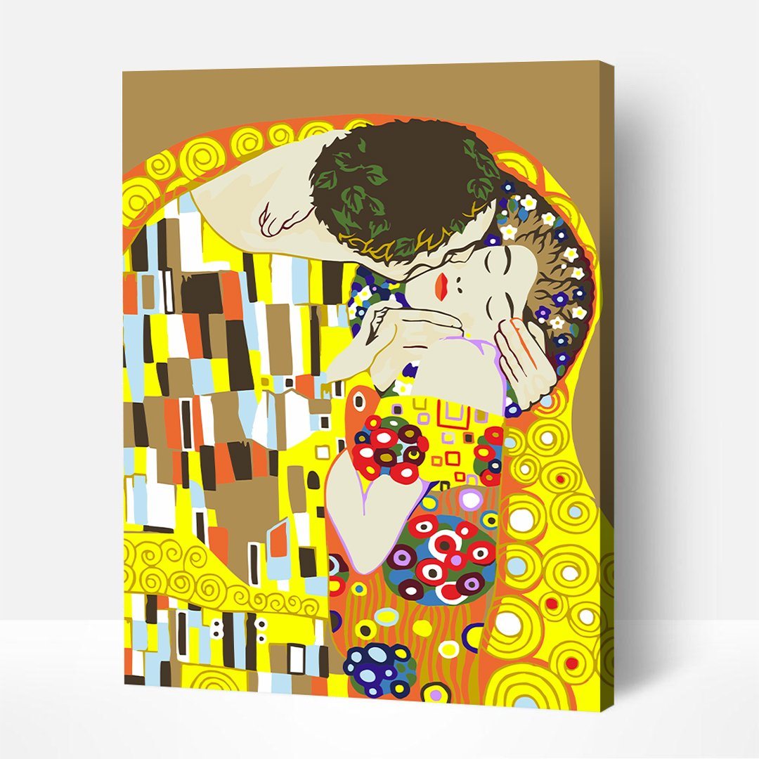 Kiss – Paint By Numbers Kit | Artwille | 14x18 Inch Canvas