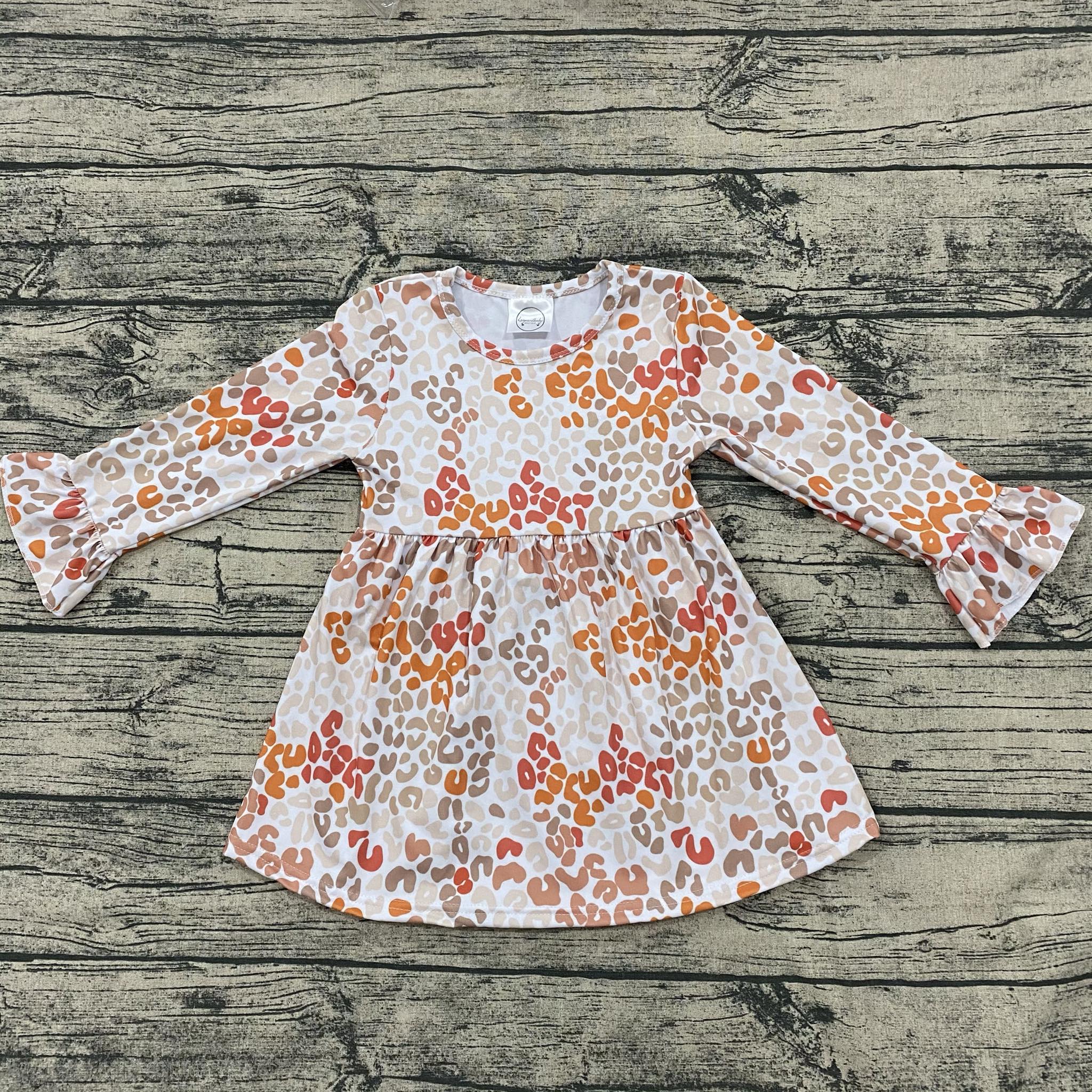 Fall Leopard Bell Sleeve Dress