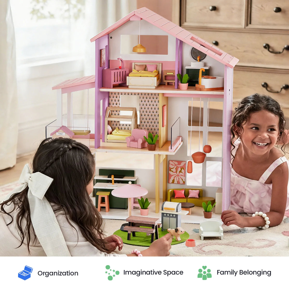 ® Sweetwood Edge Dollhouse - Green & Pink