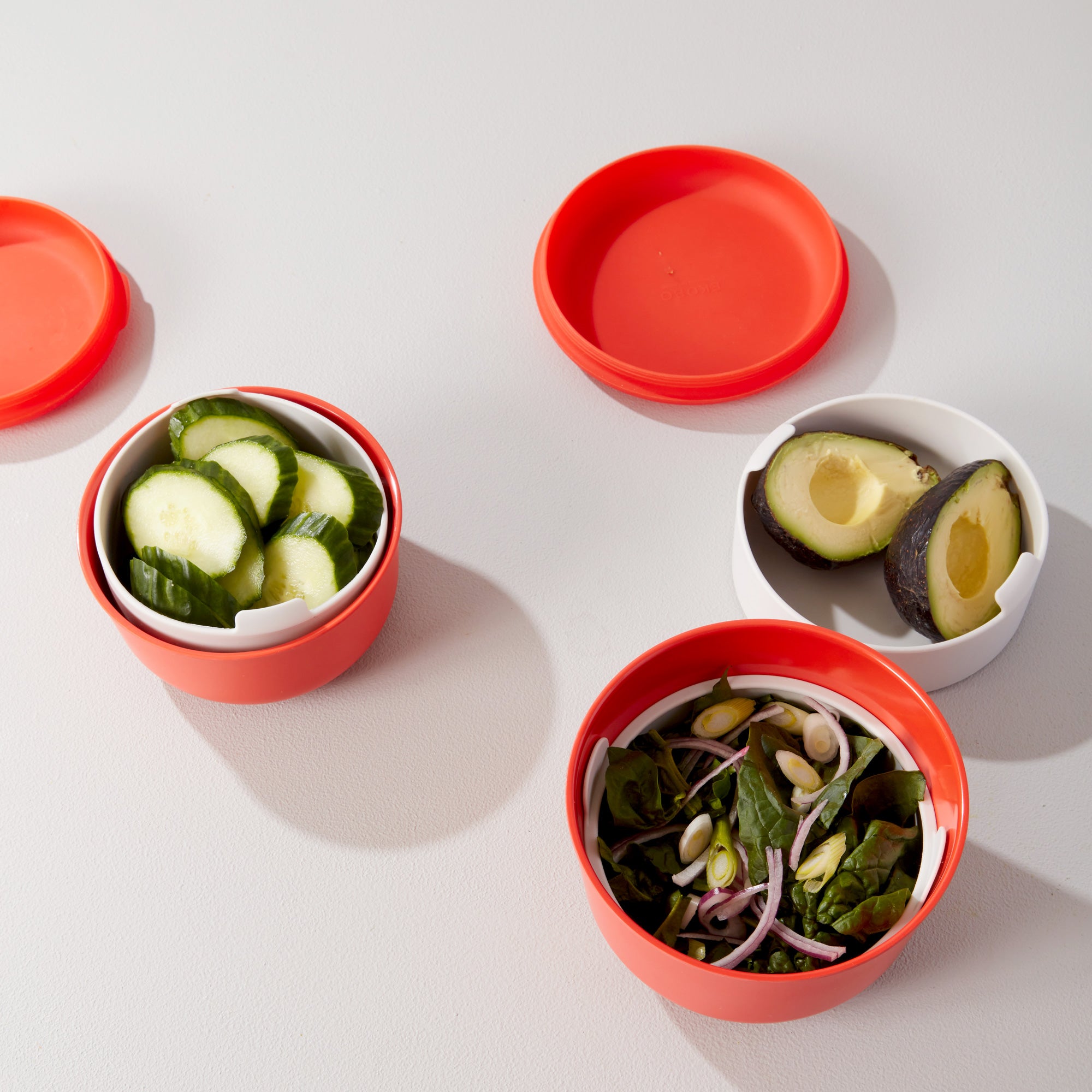 40 Oz Lunch Set With Heat-safe Inserts - Persimmon