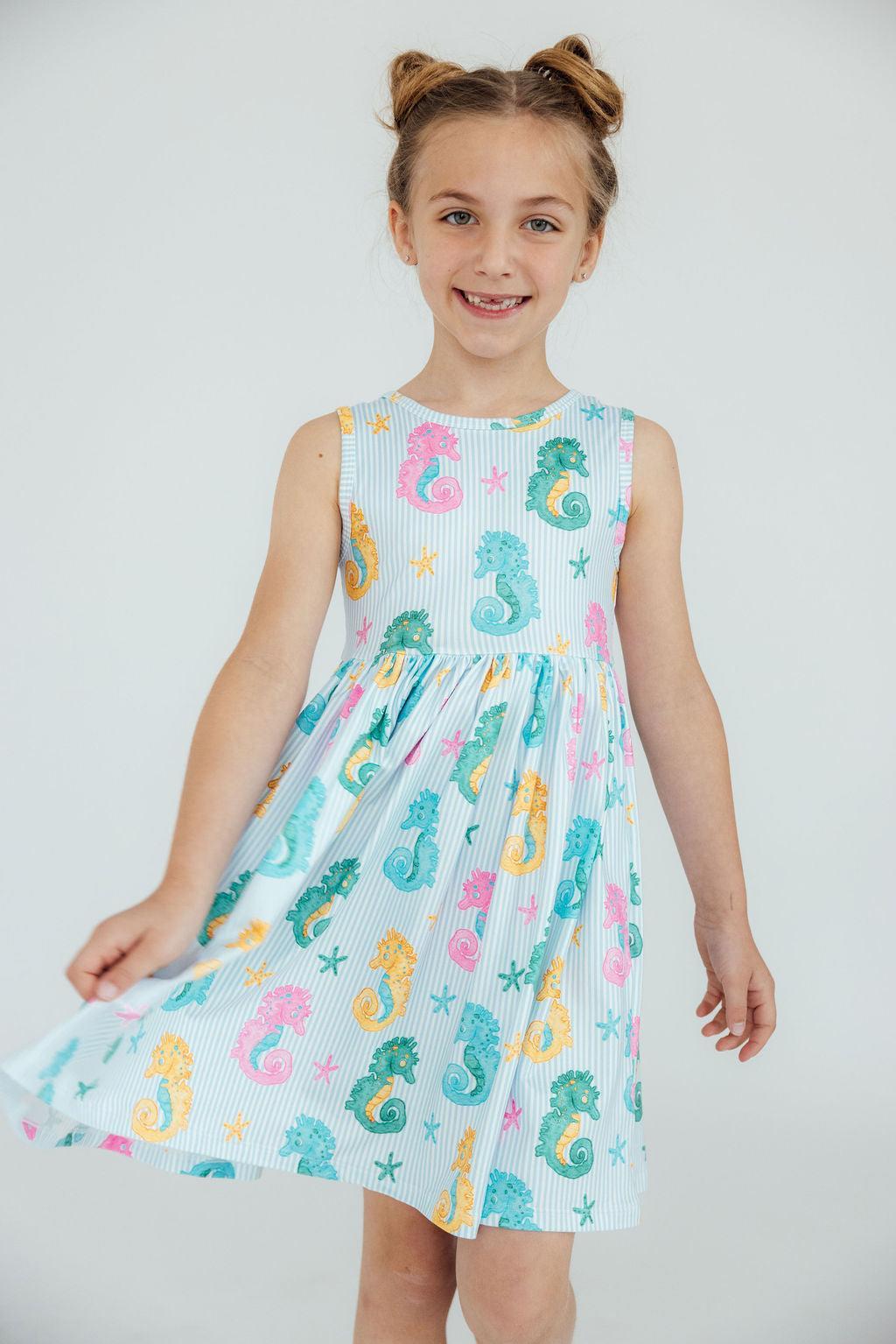 Seahorse Swirl Tank Twirl Dress