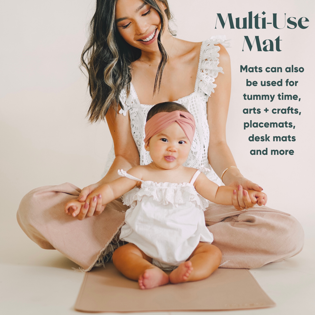 Vegan Leather Changing Mat | Pink Sand